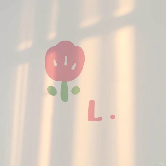 chữ l avatar thẩm mỹ hiện đại