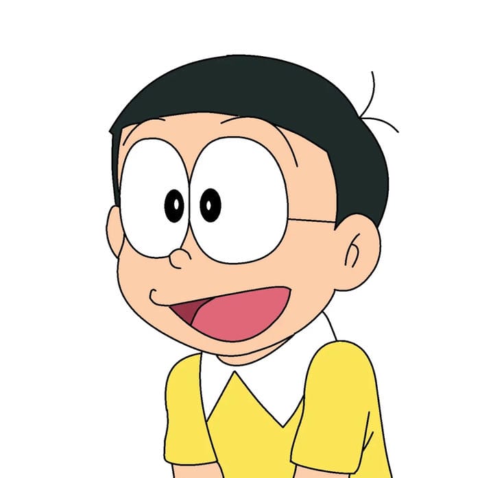 hình ảnh Nobita nền trắng làm avatar
