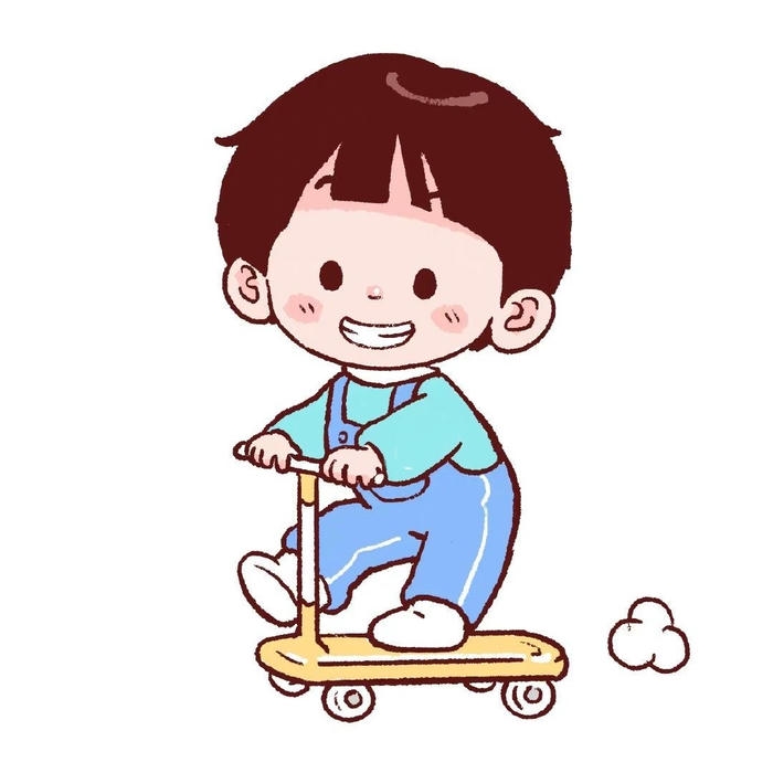 hình ảnh chibi bé trai với khuôn mặt vui vẻ