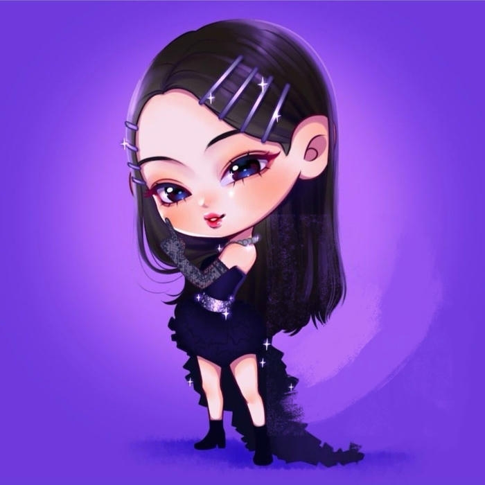 hình ảnh jennie chibi tạo hình dễ nhận biết