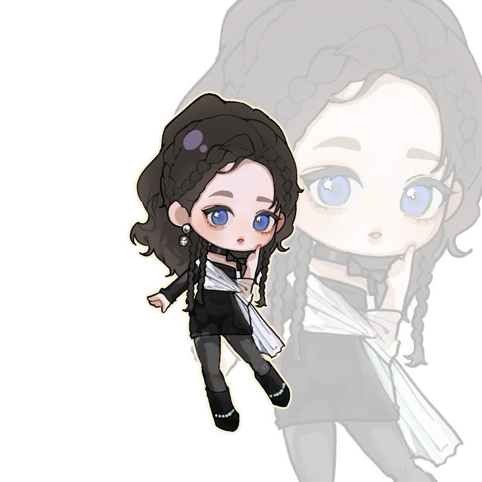 hình ảnh jisoo chibi gương mặt sáng sủa nổi bật