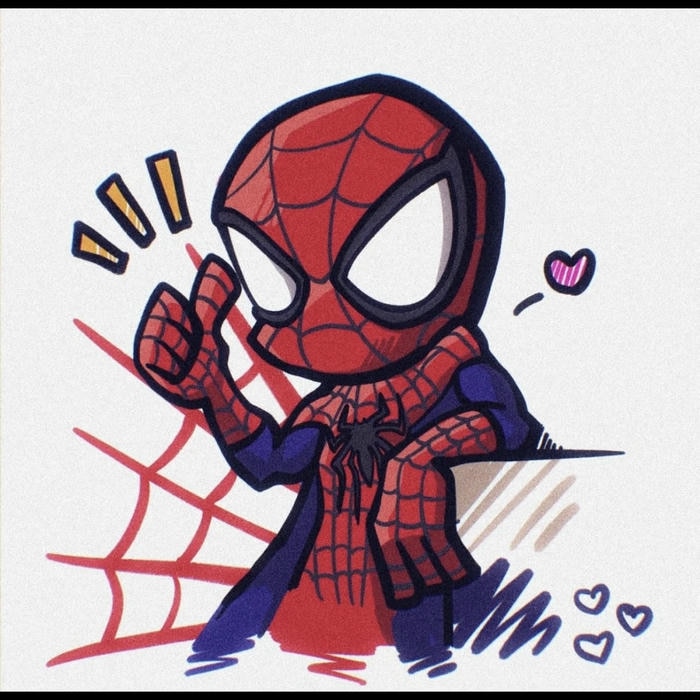 hình ảnh spider man chibi cơ thể nhỏ gọn rõ ràng
