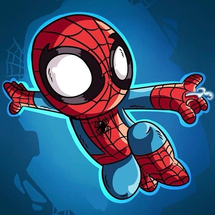 hình ảnh spider man chibi phong hình anh hùng trẻ