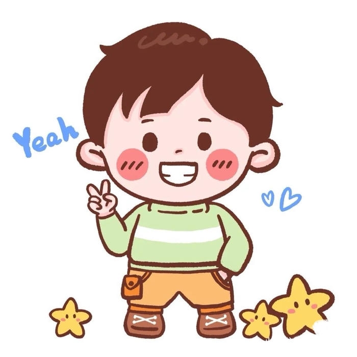 hình chibi bé trai mang cảm giác thân thiện người xem