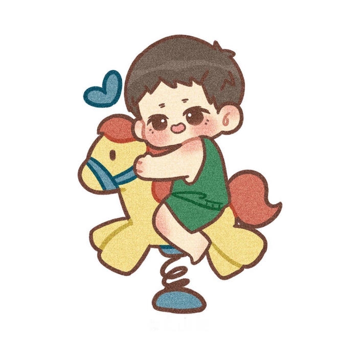 hình chibi bé trai thể hiện nét tinh nghịch