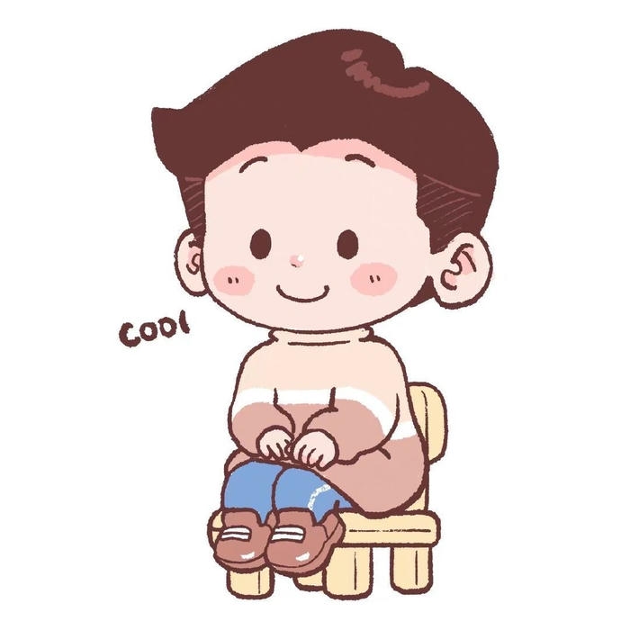 hình chibi bé trai với thần thái trong trẻo