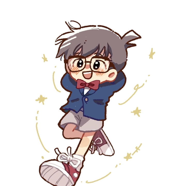 hình conan chibi cute phong thái tinh nghịch