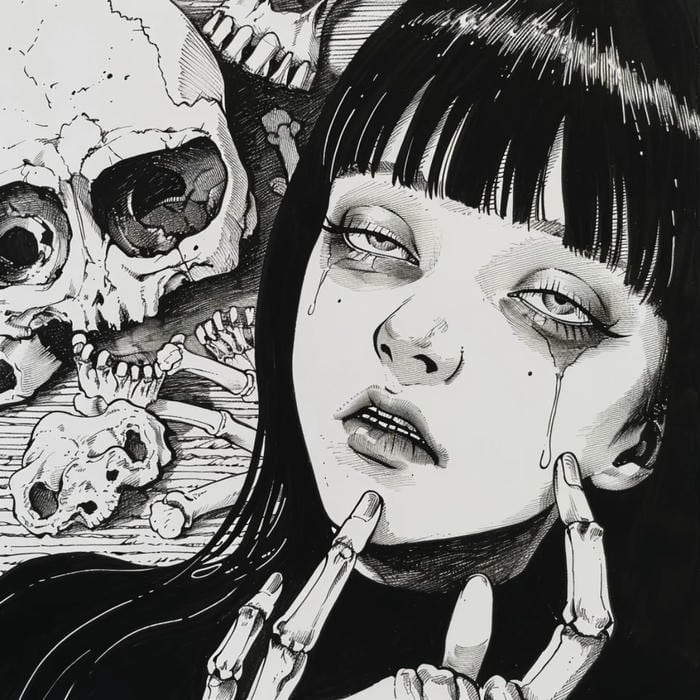 hình đen trắng đậm chất gothic