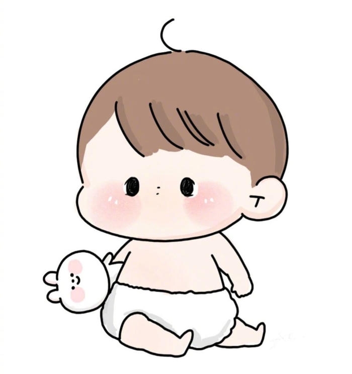 hình em bé chibi mang hình ảnh trẻ sơ sinh