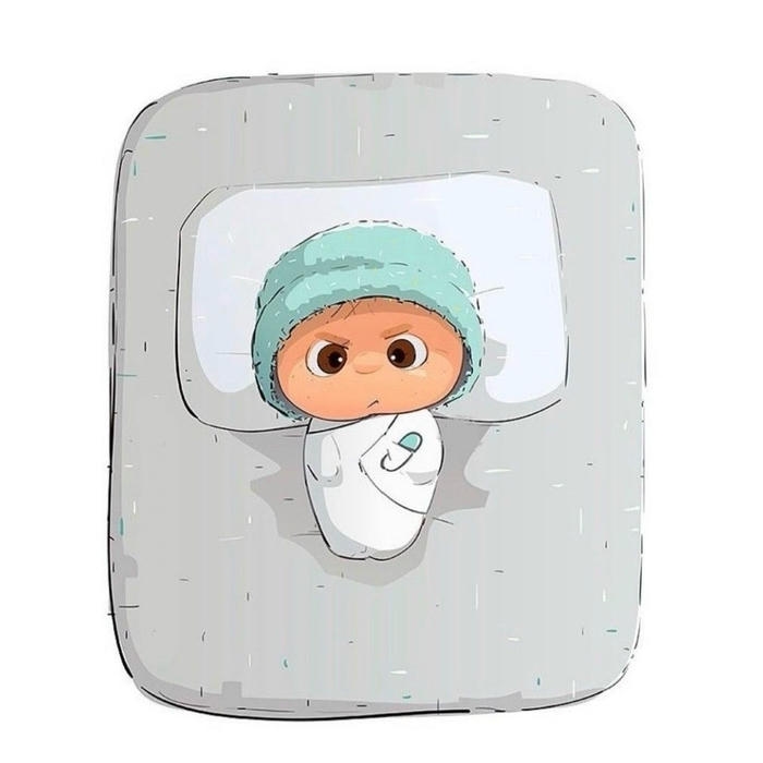 hình em bé chibi mang nét đặc trưng newborn