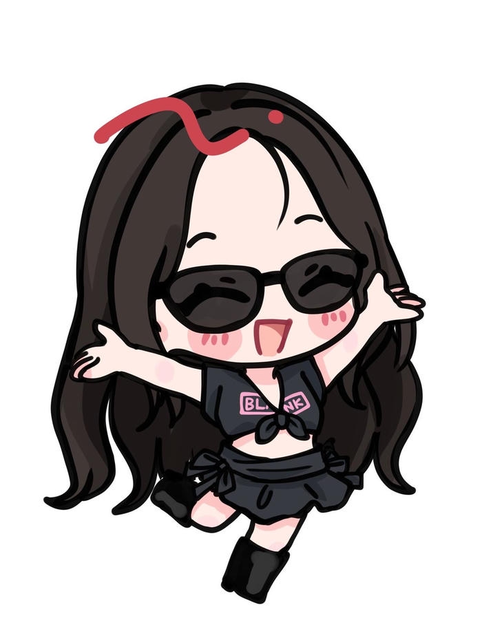 hình jennie chibi thiết kế nhân vật riêng