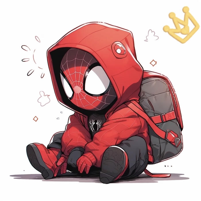 hình spider man chibi hình ảnh siêu anh hùng Marvel