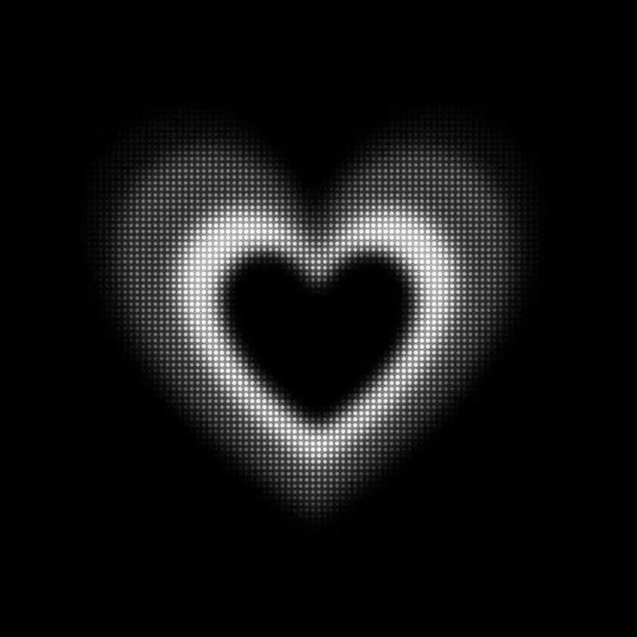 hình trái tim avatar đen trắng bí ẩn