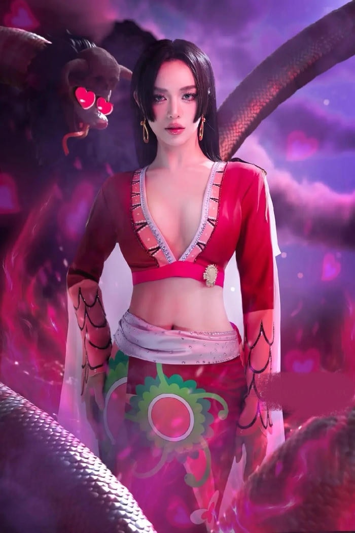 Ảnh cosplay boa hancock thể hiện nét sang trọng
