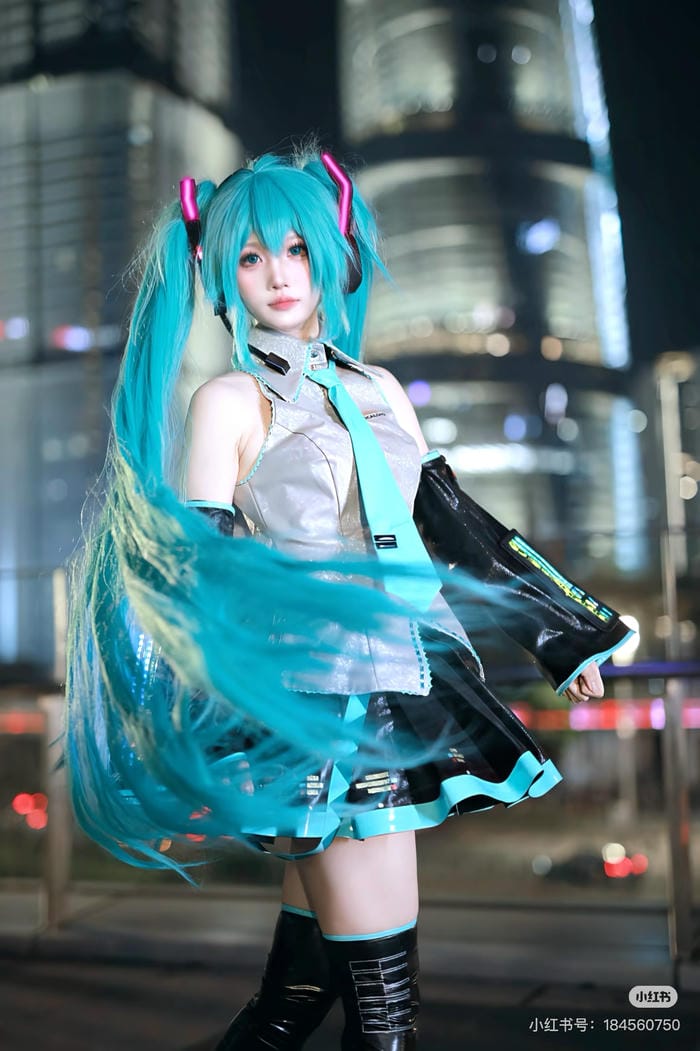 Ảnh cosplay miku thể hiện sự chăm chút chi tiết