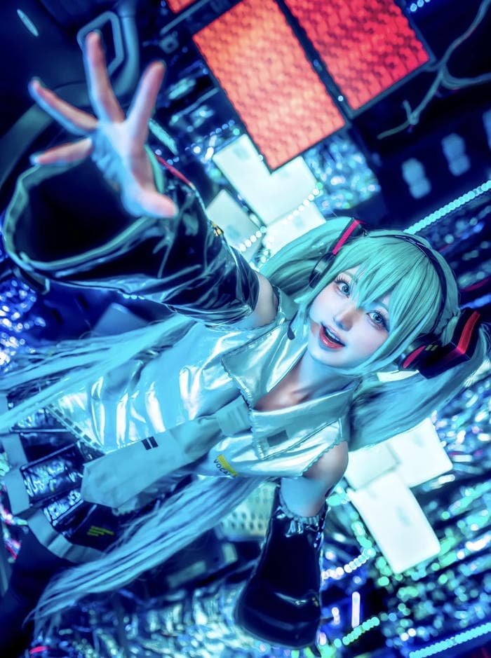 Bức hình cosplay miku cho thấy sự trau chuốt ngoại hình