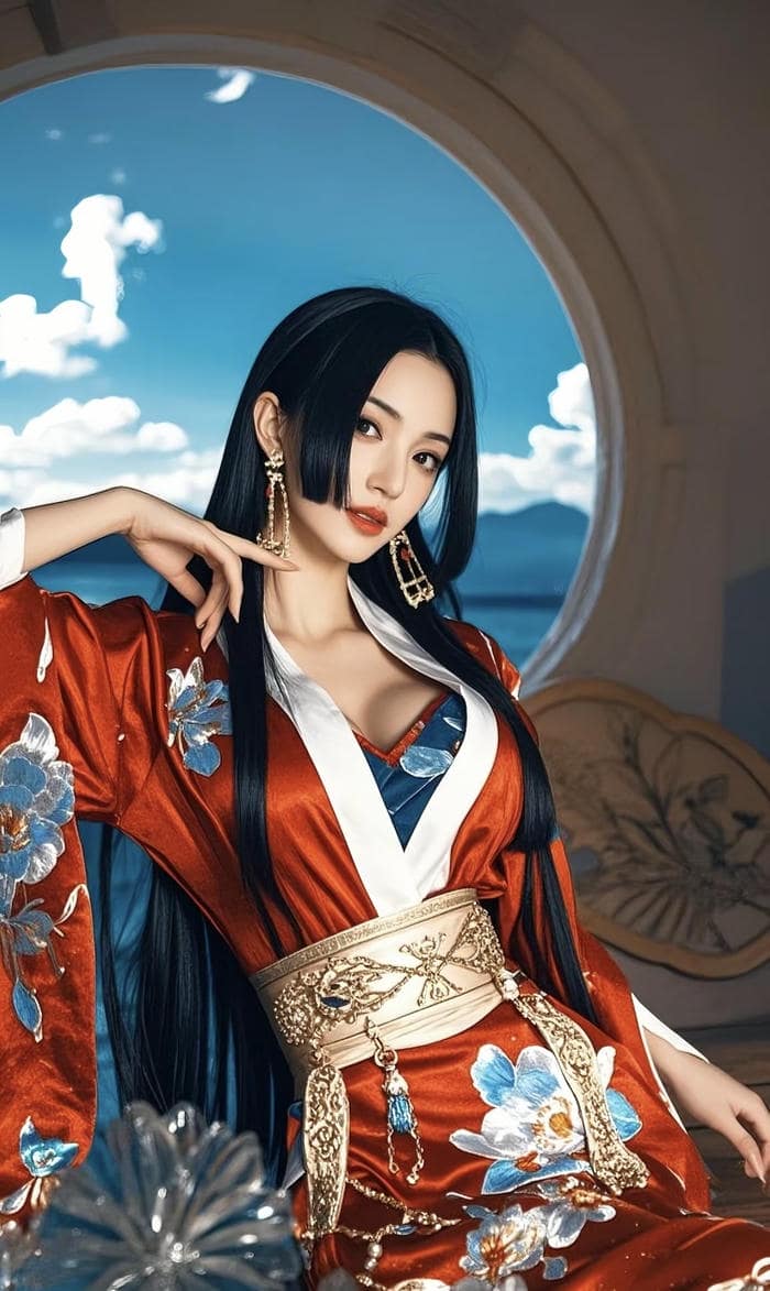 Hình cosplay boa hancock ghi lại ánh nhìn sắc sảo