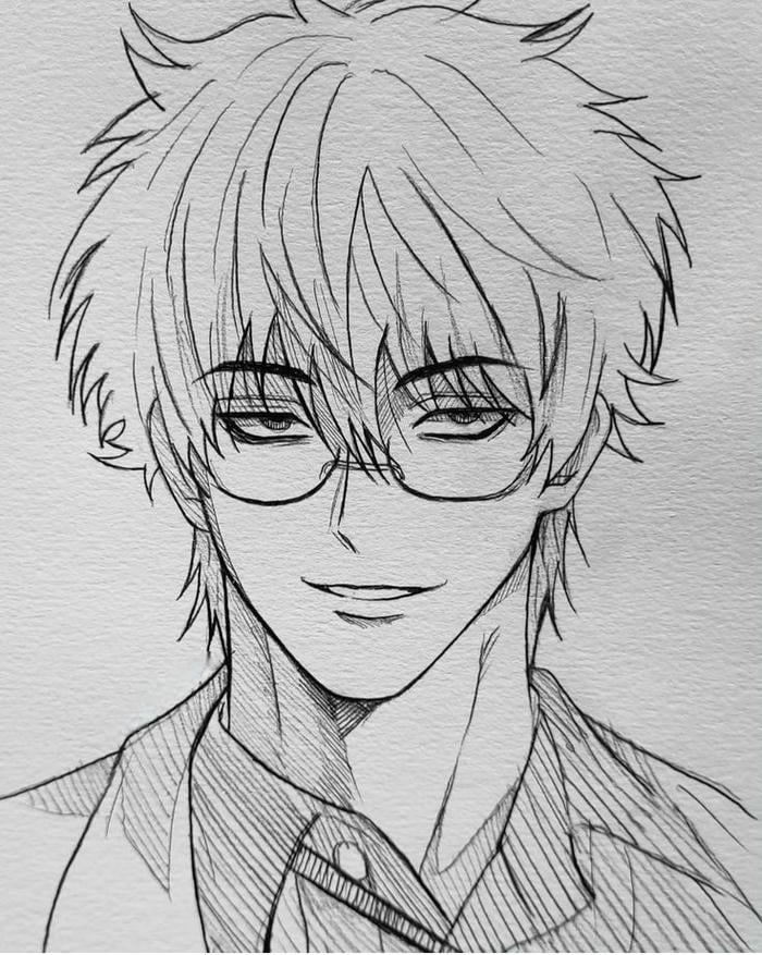 chân dung đẹp trong tranh vẽ anime nam