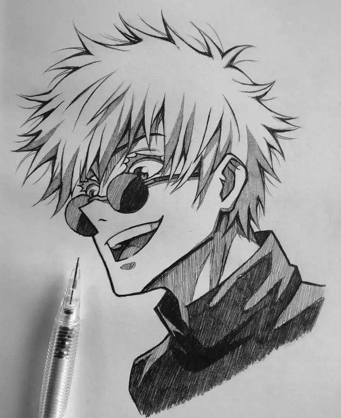 minh họa nhân vật phong cách tranh vẽ anime nam