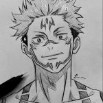 phác thảo nét chì của tranh vẽ anime nam