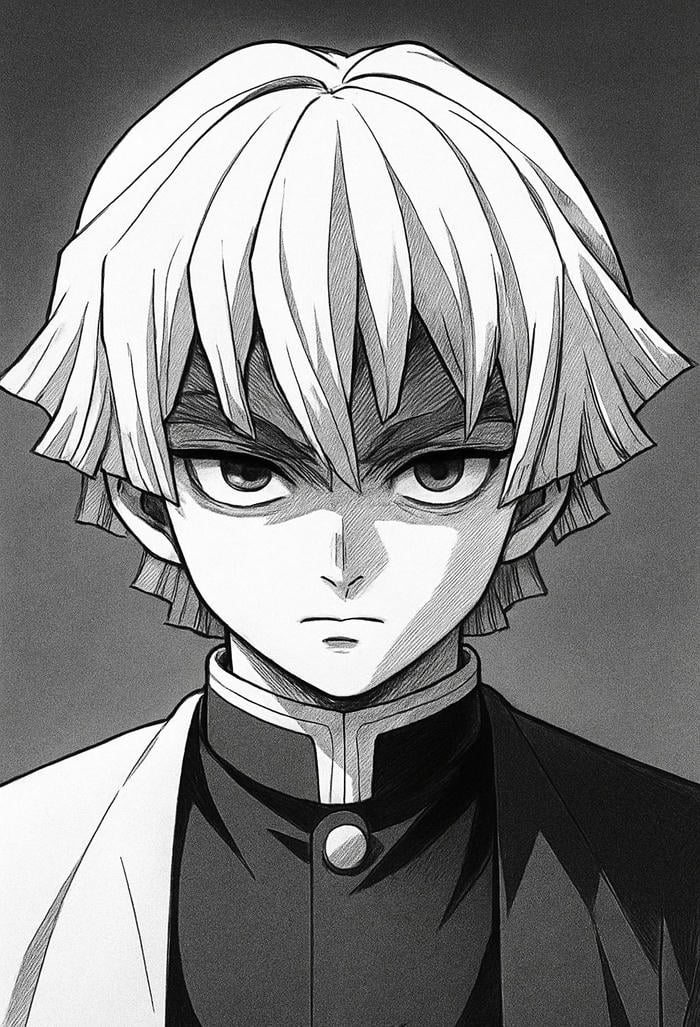 thiết kế nhân vật theo tranh vẽ anime nam ngầu