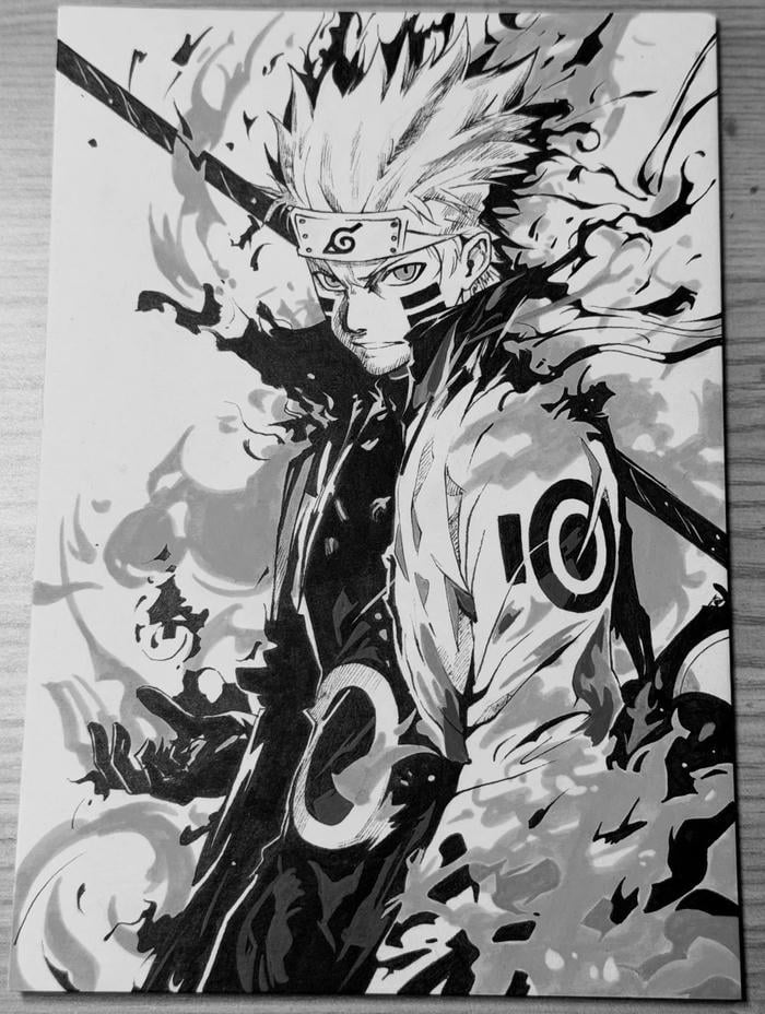 tranh vẽ anime nam phong cách hiện đại