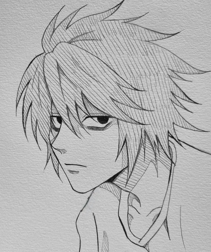 tranh vẽ anime nam phong cách lạnh vô cảm