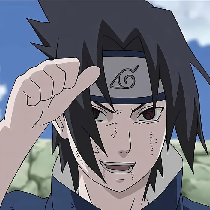 Bức hình avatar sasuke thể hiện sự xa cách với thế giới xung quanh