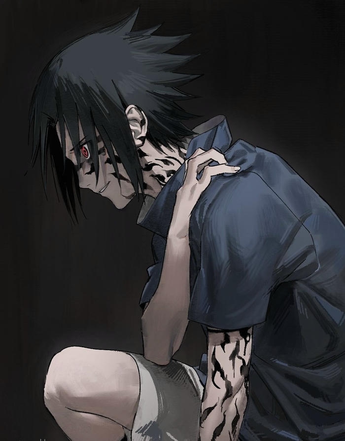 Hình ảnh avatar sasuke gợi cảm giác cô độc trong không gian tĩnh