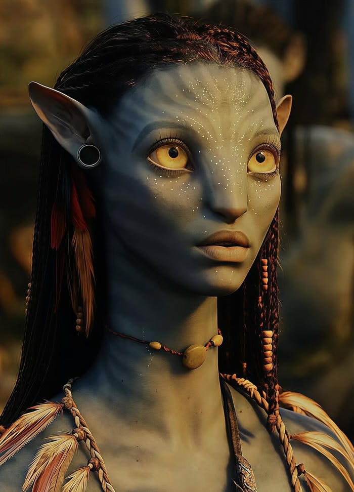 các nhân vật Avatar trong bối cảnh thiên nhiên