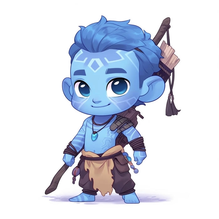 nhân vật phim Avatar với làn da xanh