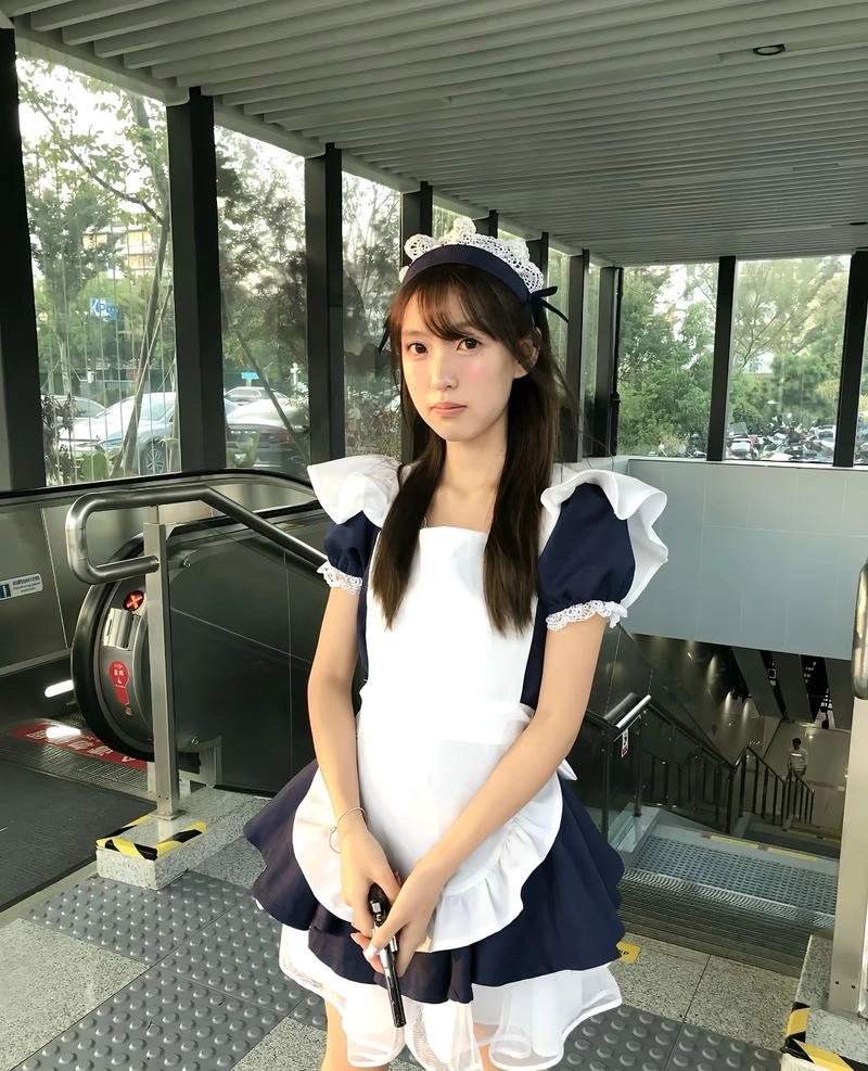 Gái xinh mặc đồ hầu gái với phong cách nhẹ nhàng tinh tế
