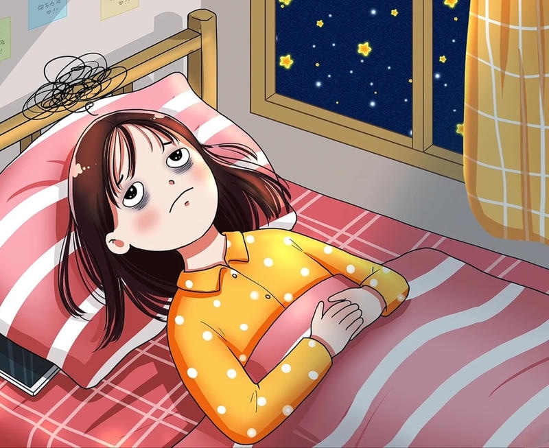 Biểu cảm chán nản vì mất ngủ liên tục
