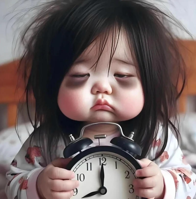 Biểu cảm ngáo ngơ khi không ngủ đủ giấc