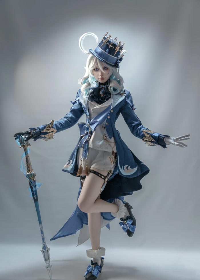 Hình furina cosplay thể hiện tinh thần tự tin rõ ràng