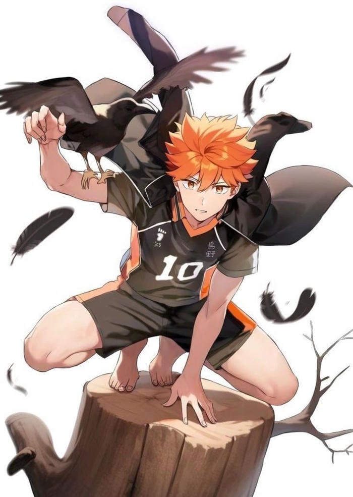 ảnh anime bóng chuyền cú phát bóng uy lực