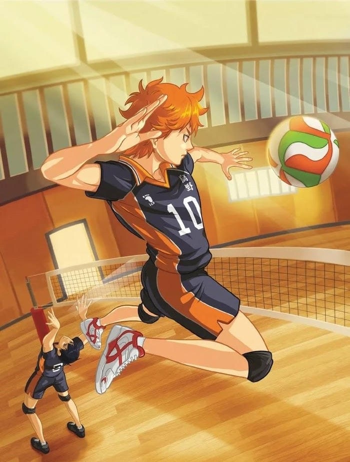 ảnh anime bóng chuyền khoảnh khắc bật nhảy
