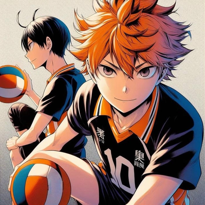 ảnh anime bóng chuyền khoảnh khắc ghi điểm
