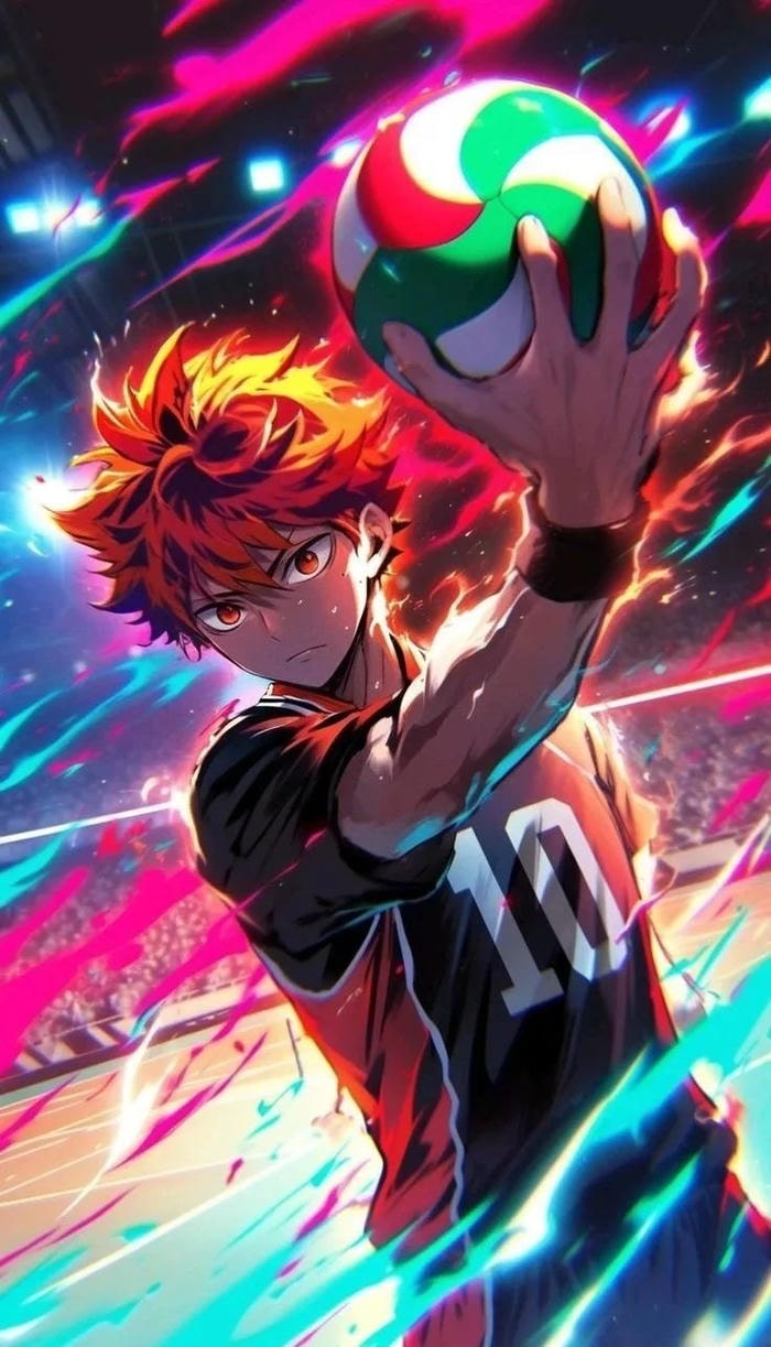 ảnh anime bóng chuyền pha chuyền bóng nhanh