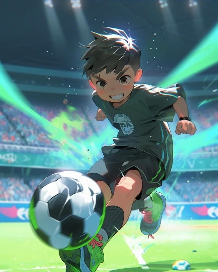 ảnh anime bóng đá khoảnh khắc bùng nổ
