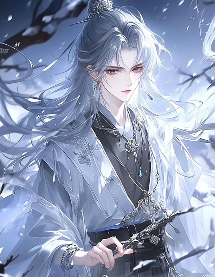 ảnh anime nam tóc trắng phong cách ngầu