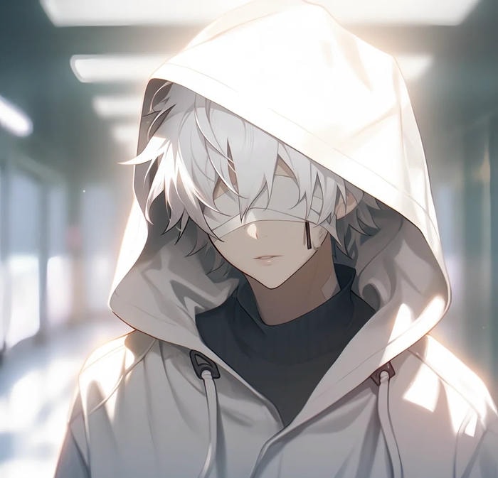 ảnh anime nam tóc trắng thần sắc trầm