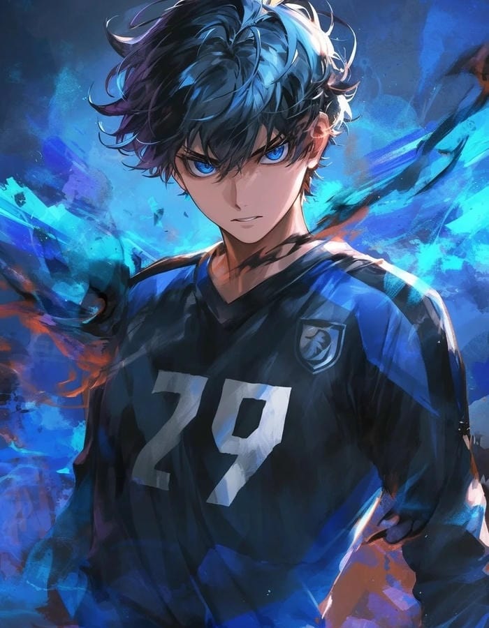 ánh mắt quyết thắng ảnh anime bóng đá ngầu