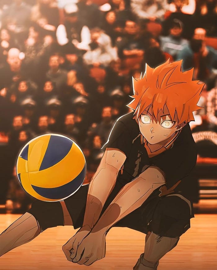 ánh nhìn quyết tâm ảnh anime bóng chuyền