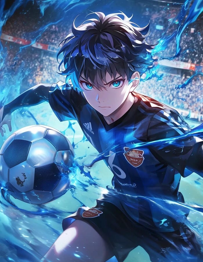 biểu cảm thi đấu ảnh anime bóng đá