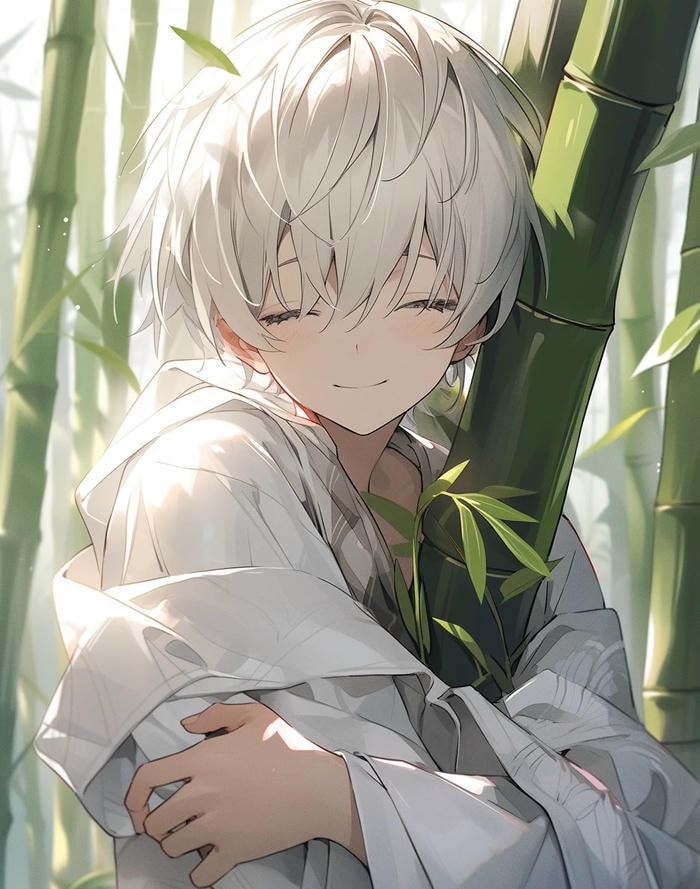 dùng làm đại diện ảnh anime nam tóc trắng