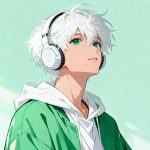 hình ảnh anime nam tóc trắng phong cách hiện đại