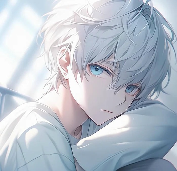 mái tóc bạch nổi bật ảnh anime nam tóc trắng