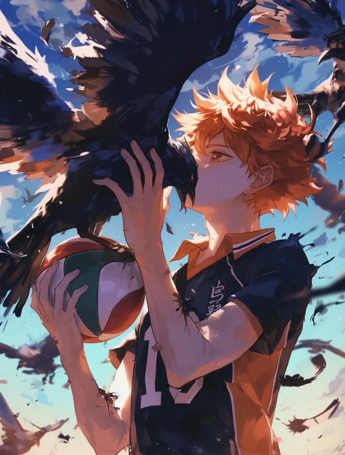 pha tấn công dứt khoát ảnh anime bóng chuyền ngầu