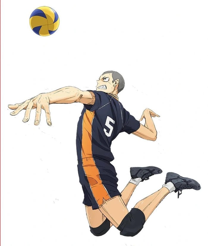 phối hợp đập bóng ảnh anime bóng chuyền